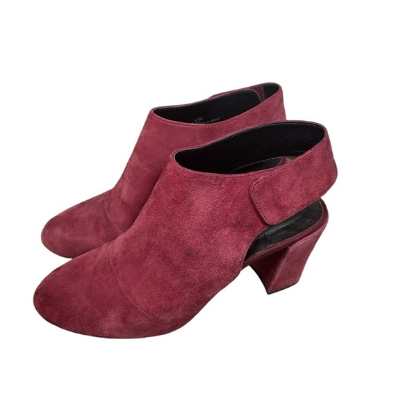 Adam Tucker | Jenna Slingback Strap Booties | Deep Red | Leather | Size 8.5 - Picture 1 of 7